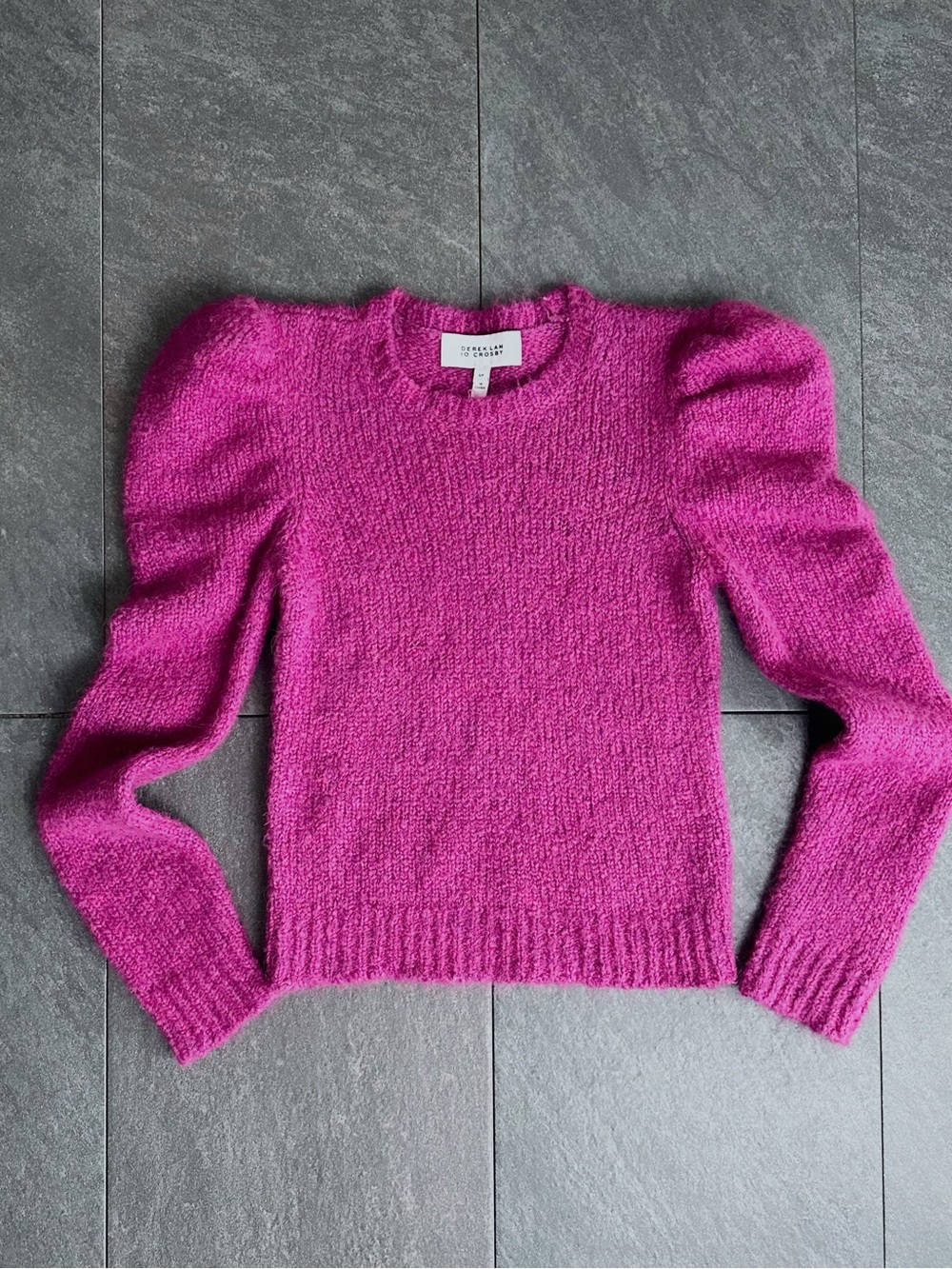10 Crosby Derek Lam Fuchsia Puff-Sleeve Crewneck Sweater  Very good condition S